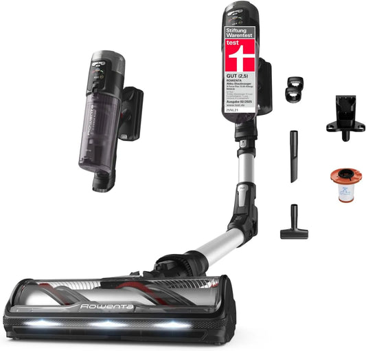 Rowenta odkurzacz pionowy, RH9A36WV Odkurzacz, do 60 minut zasięgu, X- Force Flex 13, Flex Articulation, 150 Wat powietrza