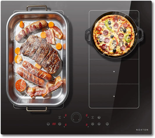 Płyta indukcyjna, 7200 W, 220 V, 240 V, 60 cm, sterowanie przesuwne okrągłe elektryczne Domino 4 płyty kuchenne