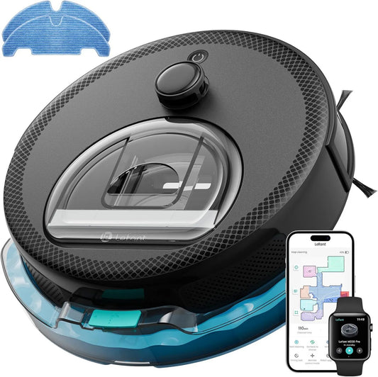 Lefant robot sprzątający, M330 Odkurzacz Robot, WiFi, Czarny, 150 Min Autonomia, Kompatybilny Alexa / APP / WiFi, 5000 Pa, PSD Unikanie