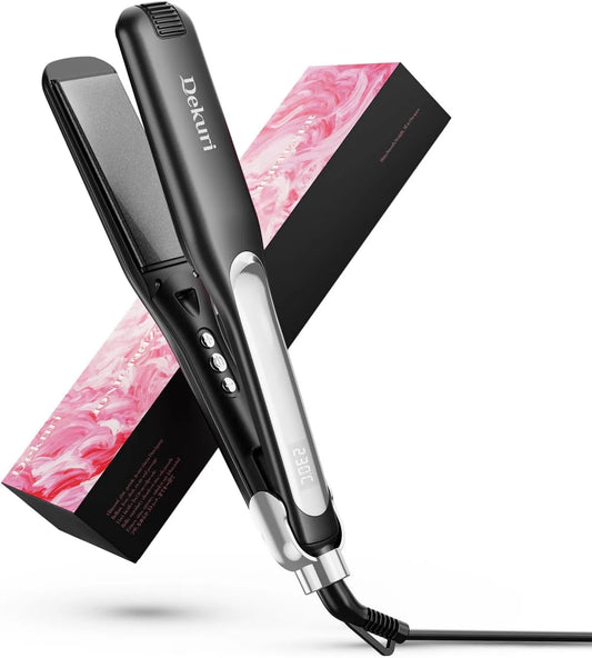 Dekuri prostownica do włosów, profesjonalne, czarne, 42 mm szerokie płyty