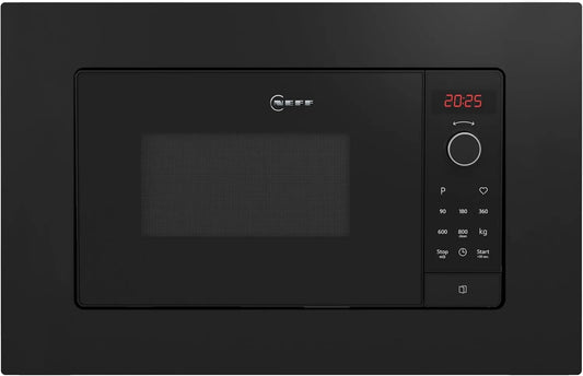 Neff, HLAWG25S3 N30 Kuchenka mikrofalowa, 50 x 38 cm, mikrofalówka, czarne, dioda LED, ekran LED - Programy automatyczne - Easy Clean - Easy Clock - Czarny