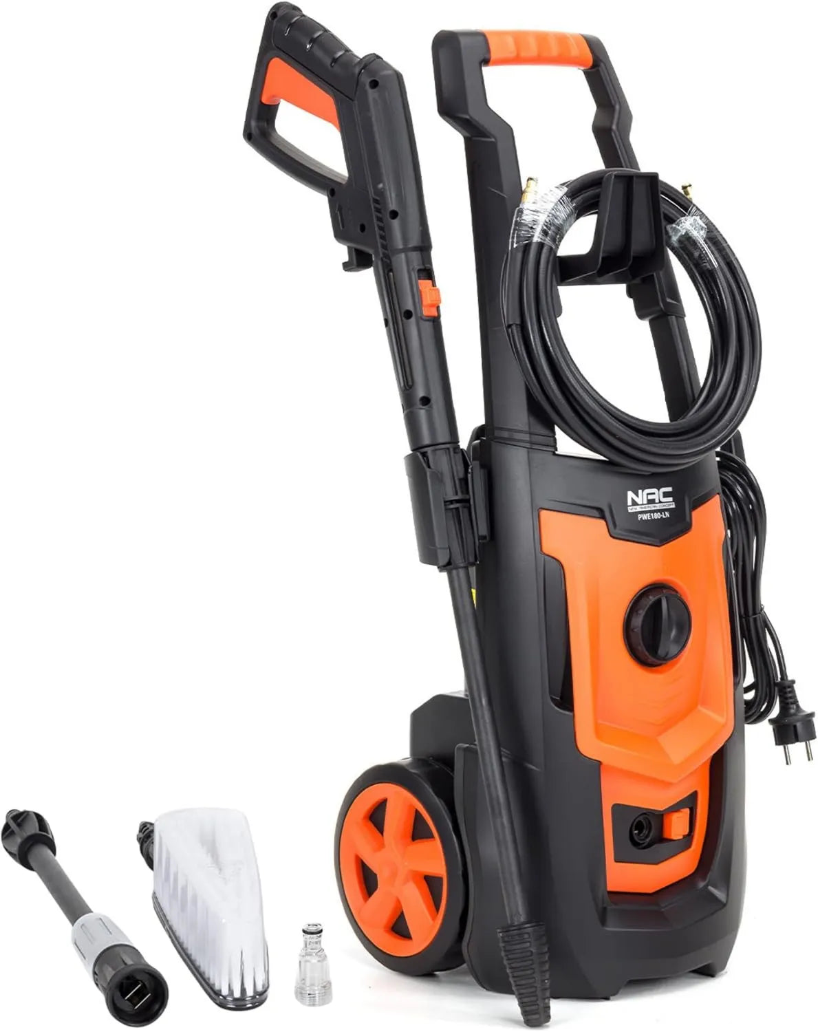 NAC NEW AMERICAN CONCEPT, Koncepcja Wysokie ciśnienie czyszczący, 1800 W, przenośny, Mini Compact myjka 420 l / h Pompa aluminiowa, 1800 W 130 Bary, 7.4 kg