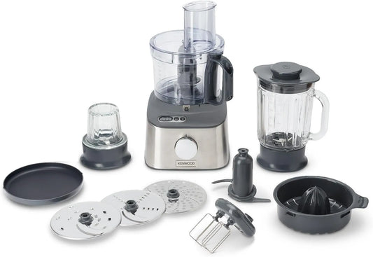 Kenwood FDM 313SS robot kuchenny, 2,1 l, 800 W, MultiPro Compact+ Kompaktowy robot kuchenny, wydajne urządzenie kuchenne z pojemnikiem roboczym 2,1 l
