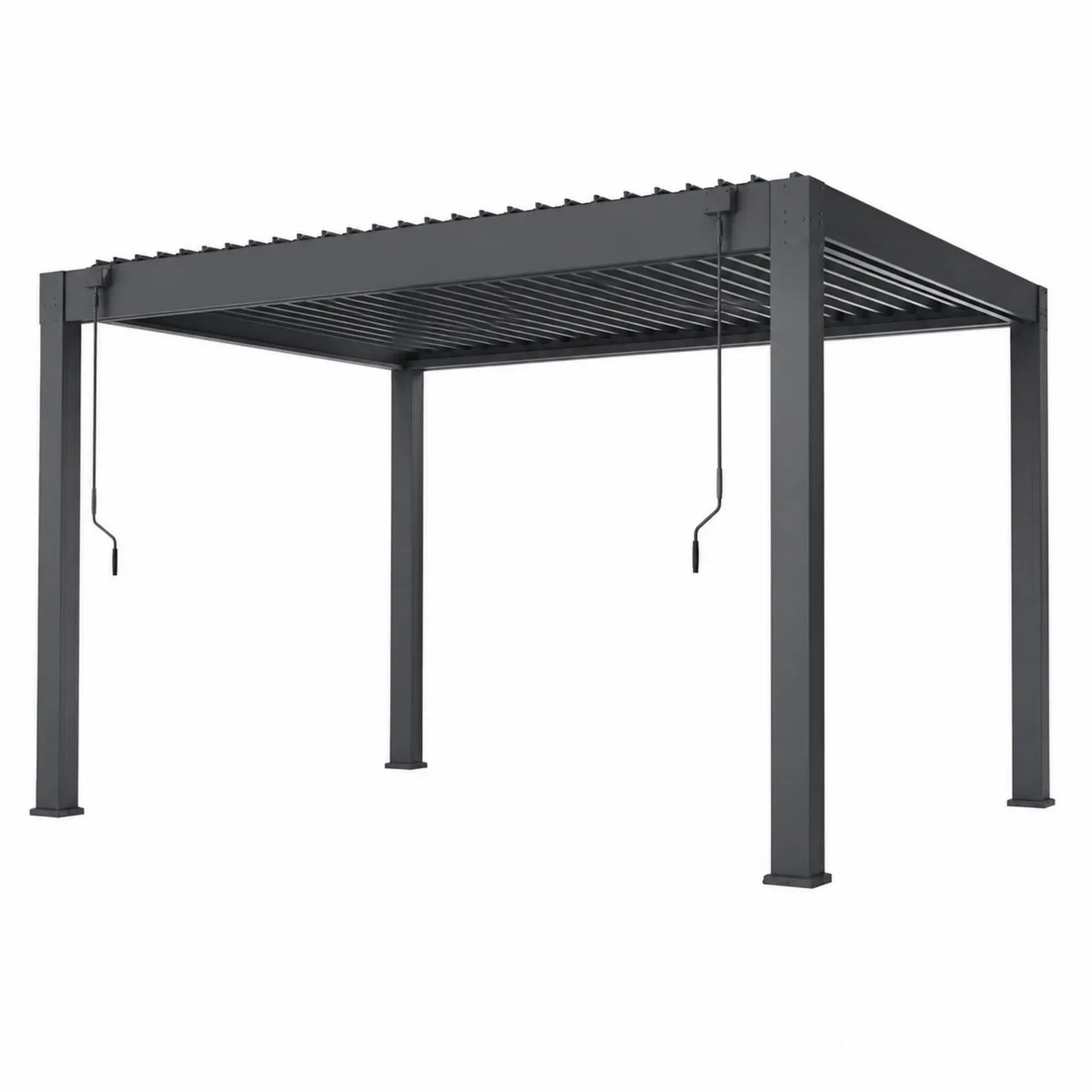 Pergola aluminiowa prostokątna antracytowa 300x400 cm