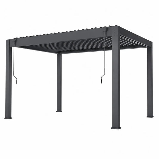 Pergola aluminiowa prostokątna antracytowa 300x400 cm