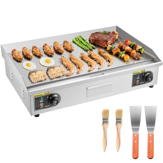 VEVOR, płyta grzewcza, 725x400 mm, 4400 W, 50 do 300°C, na zewnątrz, grill, termostat, profesjonalny, stal nierdzewna, PRISE-DARMOWE