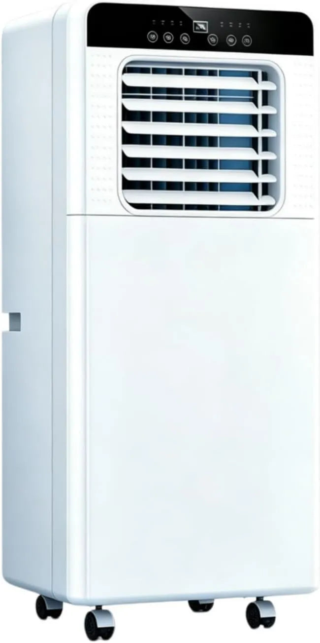 XAXEURLKJ klimatyzator przenośny, 12000btu wentylator, przenośne, do użytku na zewnątrz, poruszające się koła, cichy, biały, 14000