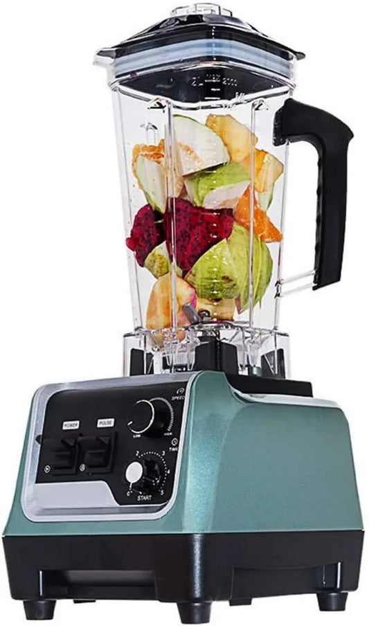QREZ blender kielichowy, Mikser, 2 l, 2200 W, stal nierdzewna, zieleń, blender elektryczny