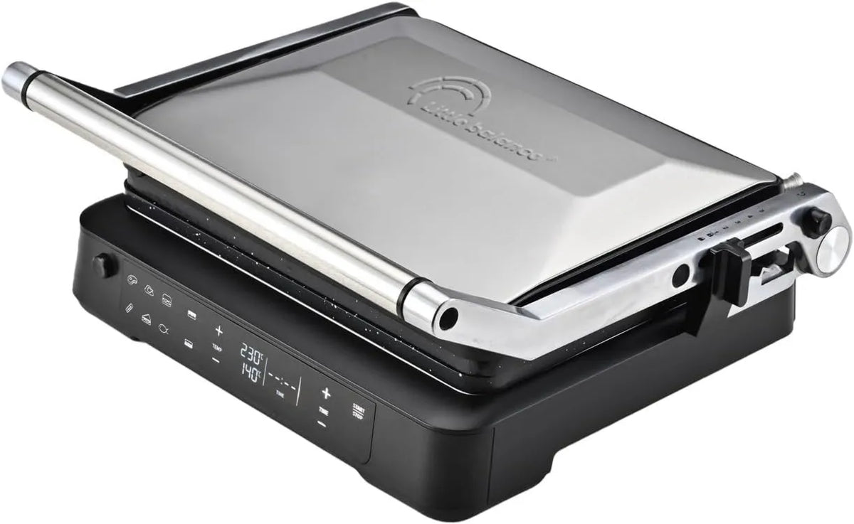 LITTLE BALANCE grill elektryczny, BALANCE, Grill, Panini grill i croque- monsieur, 2000 W, dotyk, powłoka nienakładająca się, wyjmowana, stal nierdzewna, czarny, Mały BALANCE