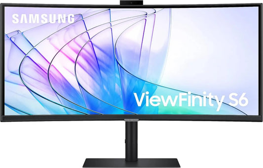 Samsung monitor komputerowy, S65VC 1000R Monitor, 34 cali, 3440 × 1440, 5 ms, 100 Hz, WQHD, VA płyty, ekran PC, 3000: 1, Przełącznik KVM, ekran PC ViewFinity S65VC