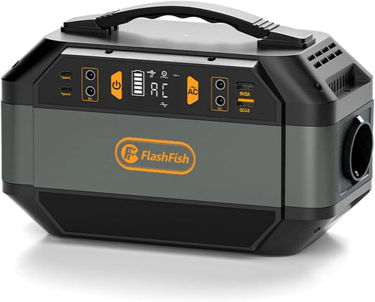 Generator prądu, 330 W, 600 W, 288,6 Wh, 78000 mAh, FlashFish przenośna stacja zasilająca 330 W, czysta fala sinusoidalna 230 V