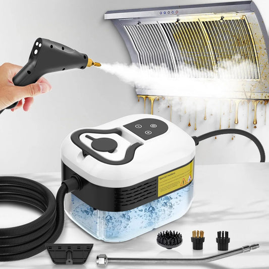 Hombasing myjka parowa, Grzejnik elektryczny, 2500 W, czyszczarka 15S, przenośny, dotykowy, parowy, 3 Bary, 6 poziomów regulowanych, przycisk dotykowy, 4 szczotki