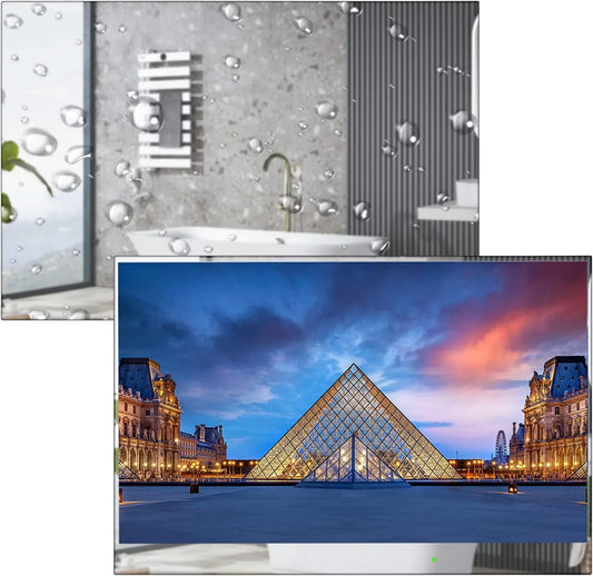 Soulaca telewizor, Smart TV 1080P HYM22E-0BLS90005, TV, WiFi, IP65, Bluetooth, biały, Model 2026, 22 ′, Lustro