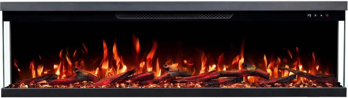 Emotion Flame kominek elektryczny, Elektryczny grzejnik 900 / 1800 W, 107x19x36 cm, 1800 W, wbudowany, ogień do ścian i zwrotny 900/1800 W
