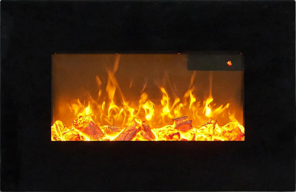 Sureflame kominek elektryczny, WM- 9334 Palenisko ścienne z pilotem czarnym 66 cm WM-9334