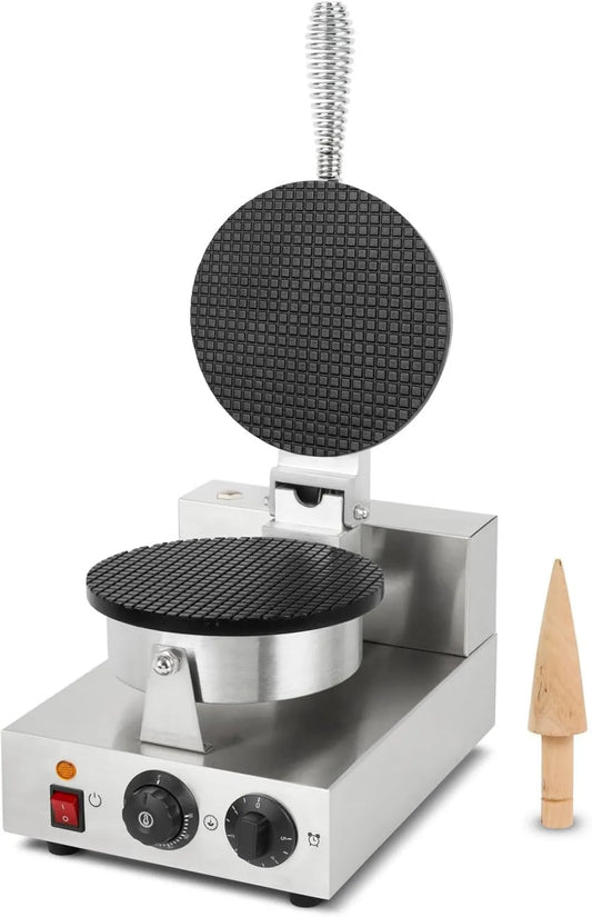 vertes gofrownica / opiekacz, Waflowy, elektryczne wafle, 1000 W, 0 do 300°C, licznik czasu, profesjonalny, żeliwo, stal nierdzewna, 24 sztuk