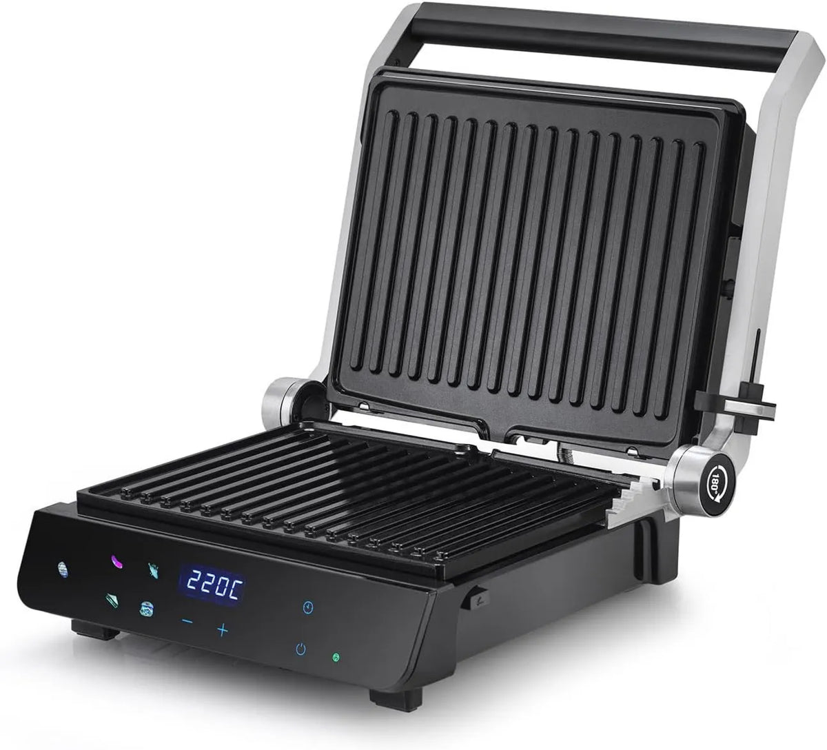 EUREL grill elektryczny, NG94 Plancha, Sensor, Grill, Panini grill i croque- monsieur, 2000 W, zdejmowalny