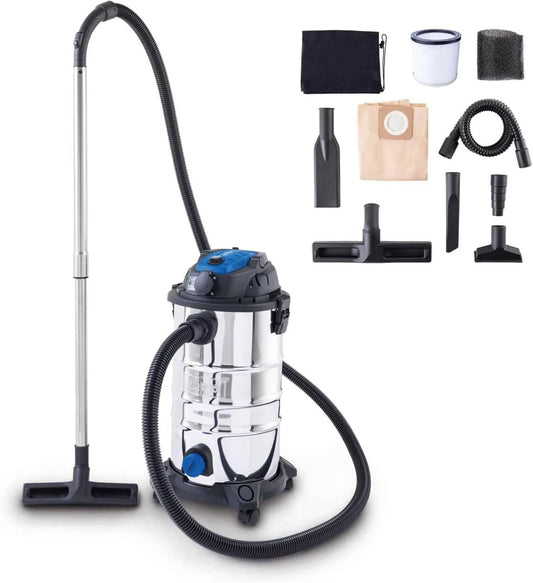 Scheppach, VC30 Odkurzacz, 30 l, 60 Hz, 1200 W, 240 V, Napięcie 220- 240 V ~ / 50 / 60 Hz, 20 kPa, Moc silnika 1200 W, Zbiornik odzyskowy 30 l