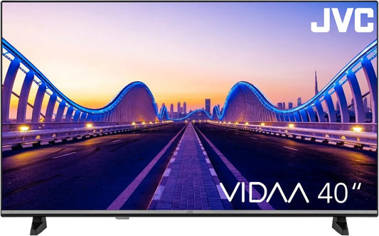 LT-40VDF5455 telewizor Smart TV, Full HD, 102 cm, JVC Fernseher 40 Zoll Smart TV VIDAA Full HD Fernseher, HDR TV mit integriertem Triple-Tuner