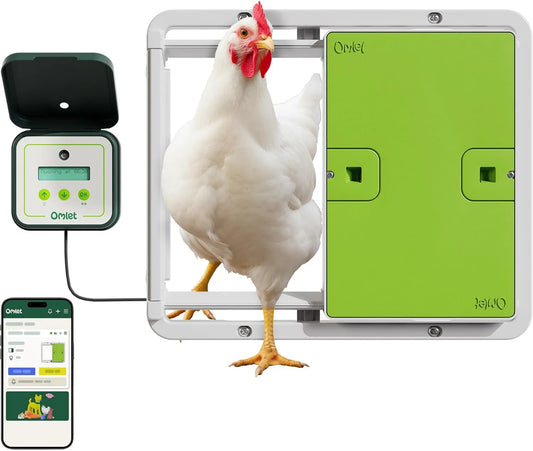 Omlet, Czujnik, zegar, Wi-Fi, aplikacja, zielony, do Poulailler z Wi-Fi