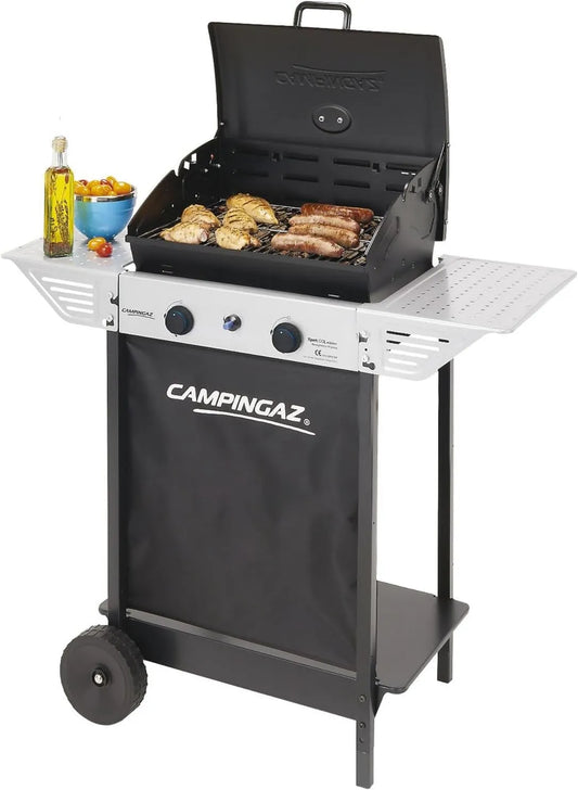 Piekarnik elektryczny, 100 L, 7,1kW, 2 palniki, 2 półki, funkcja grilla, Campingaz Xpert 100 L Plus Rocky, kompaktowy grill 2 palniki, stalowa kratka