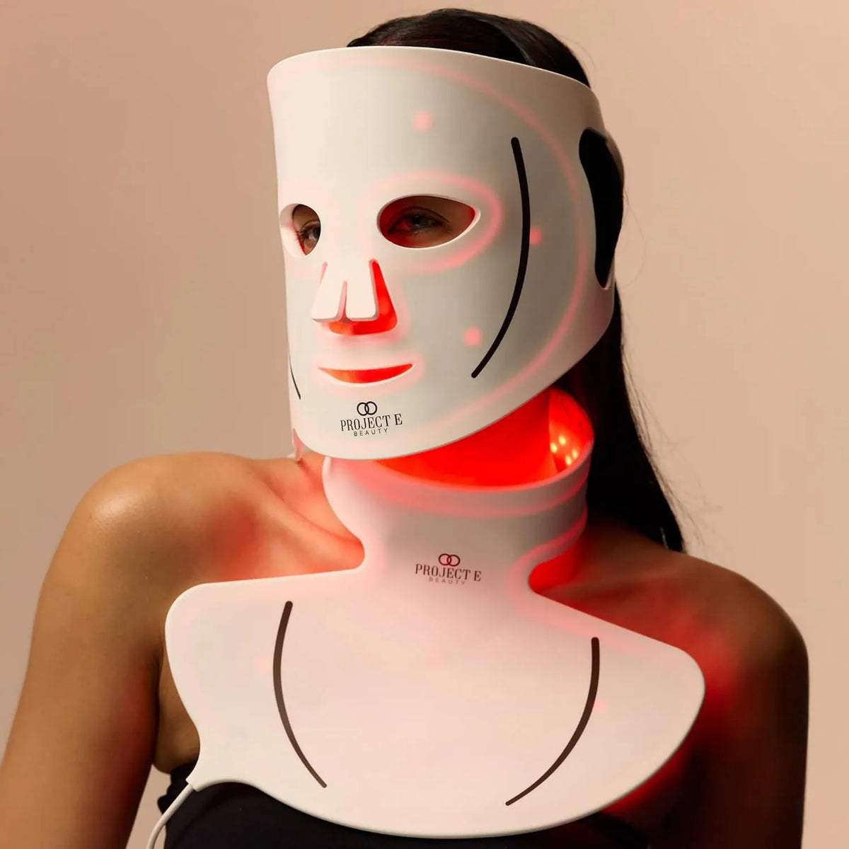 Project E Beauty, Lumalux Face +, Projekt E Beauty Pro LED Light Face i Maska szyi, 1600 LED, 7 + 2 kolory 460 ~ 1072nm, LED Maska z czerwonym światłem +