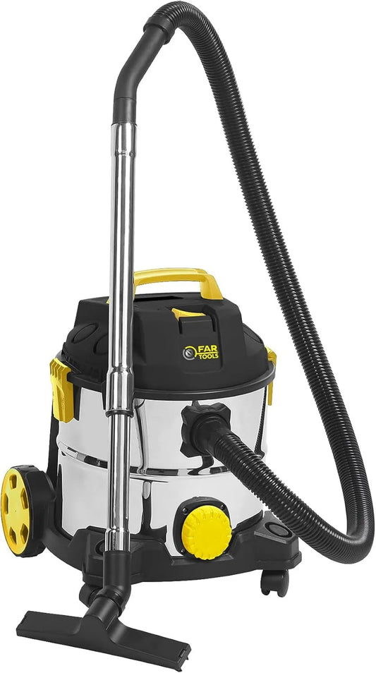 Fartools, Odkurzacz ciecz i pył 1400 W czarny / Yellow / Gris Metal NET-UP20I, 1400 W, NET- UP20I, czarny, ssający aparat elektryczny