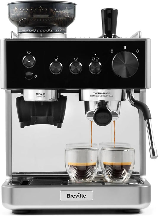 Breville, Mech mleczny VCF186X, emulgator mleka, czarny, włoska pompa 15 bar, Barista Classic Espresso maszyna