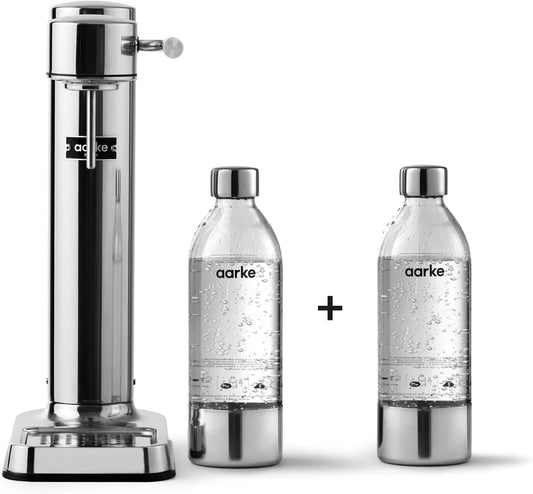 aarke, Soda Maszyna z 2 x Butelki wodne 800 ml, 800 ml, Stal, Karbonator 3