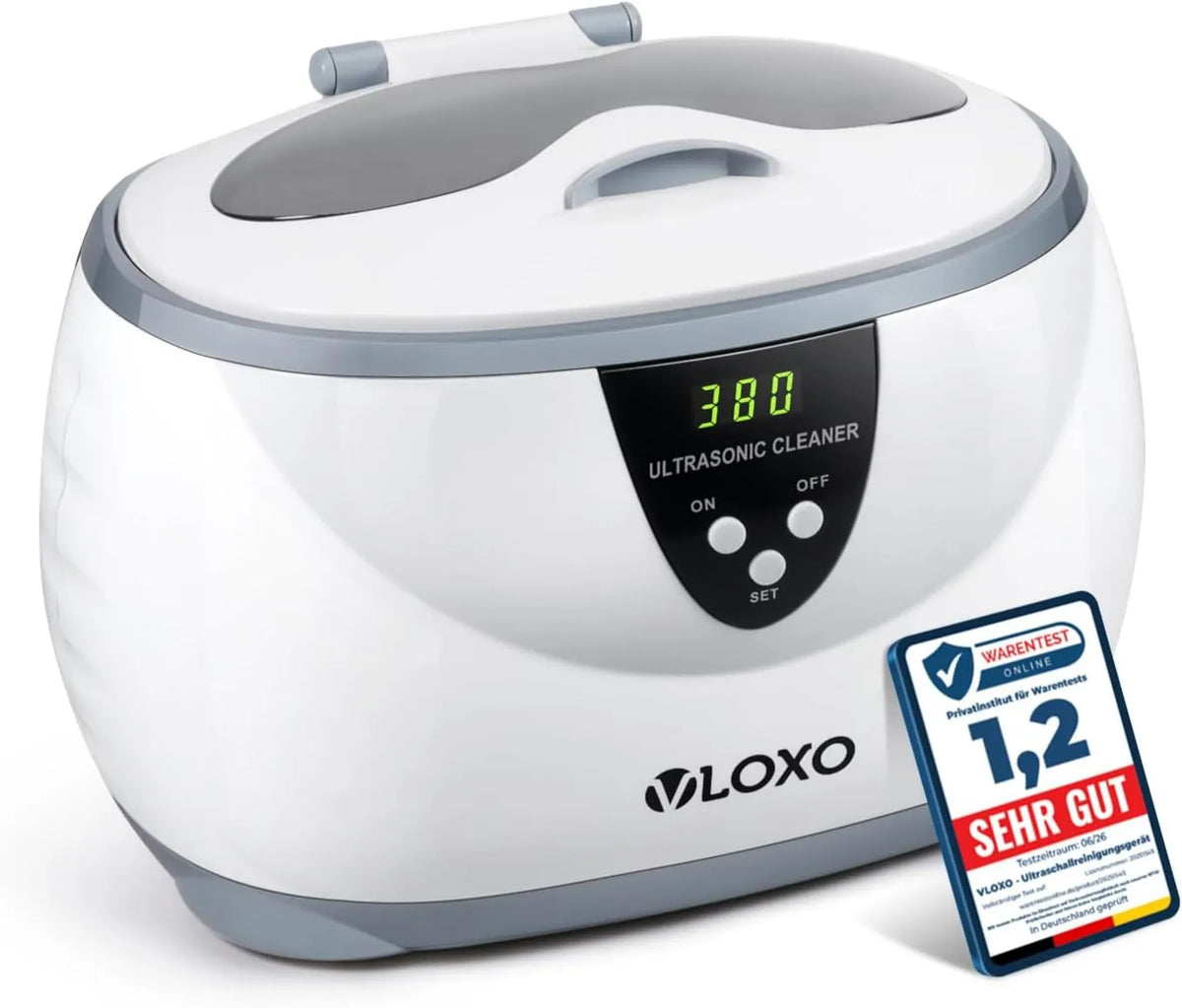 VLOXO, 47KHz ultradźwiękowy urządzenie czyszczące, ultradźwiękowy urządzenie czyszczące Tank, 50 W, 600 ML, minutnik, Biżuteria, Czyściciel