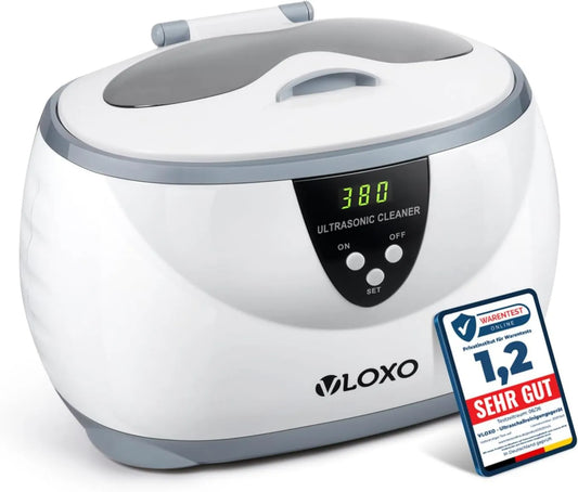 VLOXO, 47KHz ultradźwiękowy urządzenie czyszczące, ultradźwiękowy urządzenie czyszczące Tank, 50 W, 600 ML, minutnik, Biżuteria, Czyściciel